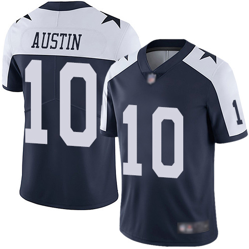 Men Dallas Cowboys Limited Navy Blue Tavon Austin Alternate 10 Vapor Untouchable Throwback NFL Jersey